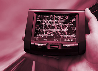 Image showing GPS in a man hand