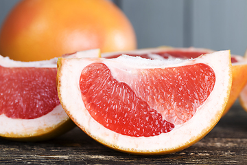 Image showing peeled pink grapefruit