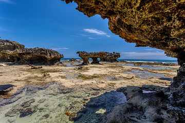 Image showing rocky beach in Madagascar, Antsiranana, Diego Suarez