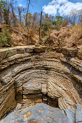 Image showing dry stone riverbed, Ankarana Madagascar, Africa