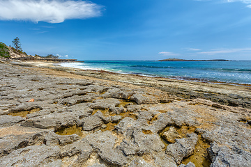 Image showing rocky beach in Madagascar, Antsiranana, Diego Suarez