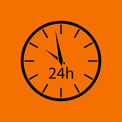 Image showing 24 Hours Clock Icon