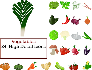 Image showing Vegetables Icon Set