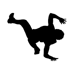 Image showing Hip Hop Dancer Silhouette