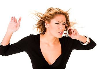 Image showing woman calling by mobile phone