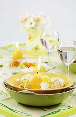 Image showing Easter table setting