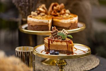 Image showing Layered chocolate cake