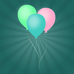 Image showing Pastel Balloons Vortex Background