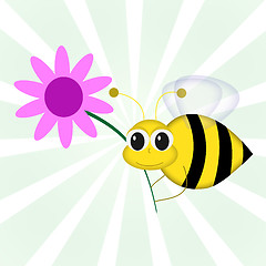 Image showing Bee and Flower