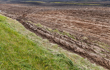 Image showing arable land in clay soil