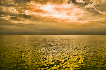Image showing sunset on the Baltic sea