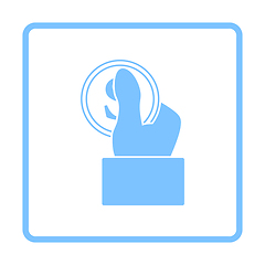 Image showing Hand Hold Dollar Coin Icon