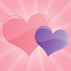 Image showing Pastel Hearts Background