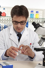 Image showing Scientist at work in a laboratory
