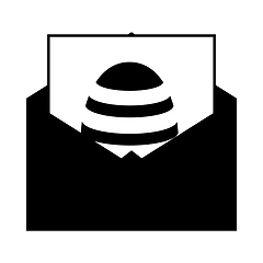 Image showing Envelop With Easter Egg Icon