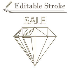 Image showing Dimond With Sale Sign Icon