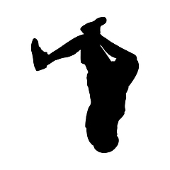 Image showing Hip Hop Dancer Silhouette