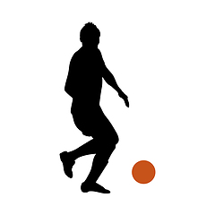 Image showing Soccer Player Silhouette