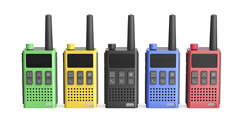 Image showing Handheld transceivers with different colors