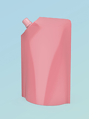 Image showing Pink stand-up pouch with spout