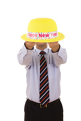 Image showing new year yellow hat 