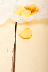 Image showing heart shaped shortbread valentine cookies