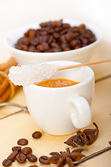 Image showing espresso coffee with sugar and spice