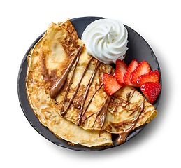 Image showing freshly baked crepes