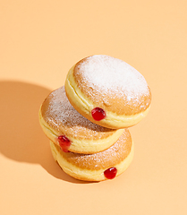 Image showing freshly baked jelly donuts