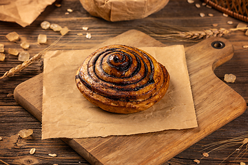 Image showing Dough filled with cocoa