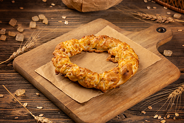 Image showing Turkish bagel with cheese