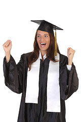 Image showing happy graduation a young woman