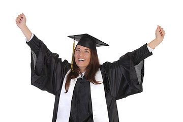 Image showing happy graduation a young woman