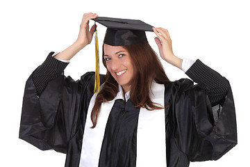 Image showing happy graduation a young woman