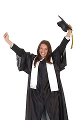 Image showing happy graduation a young woman