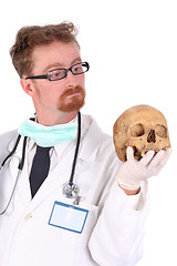 Image showing doctor with skull