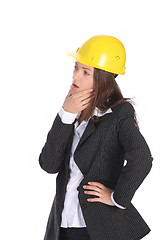 Image showing businesswoman thinking