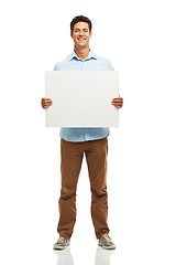 Image showing Hes got an expression for every occassion. Studio shot of handsome, expressive young man isolated on white.