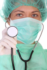 Image showing healthcare worker with stethoscope