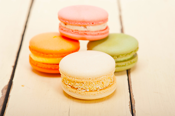 Image showing colorful french macaroons