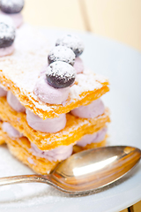 Image showing napoleon blueberry cake dessert