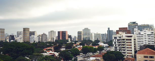 Image showing Welcome to the big city. Shot of a cityscape with no people.