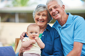 Image showing Grandsons make life special. Cropped shot of a senior couple spending time with their grandson.