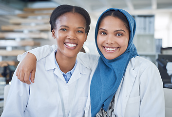 Image showing We all matter. Science says so. Portrait of two young scientists working together in a laboratory.