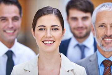 Image showing Exactly where I want to be. Shot of a group of confident businesspeople.