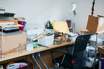 Image showing This room needs a clean. Shot of a messy room needing cleaning.