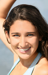 Image showing smiling teenage girl