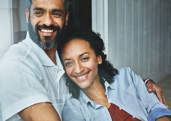 Image showing We take it easy around here. Portrait of a relaxed couple enjoying the day at home together.