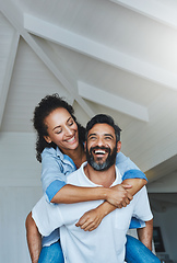 Image showing Love makes us light at heart. Shot of a relaxed couple enjoying the day at home together.