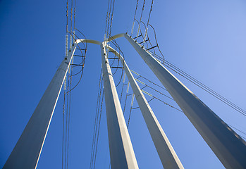 Image showing White Power Pole Tower